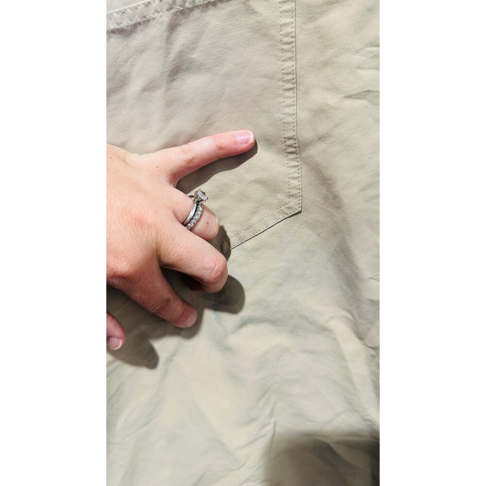 JW ANDERSON Tan Khaki 100% Cotton A-Line Logo Travel Asymmetrical Wrap Skirt 10 - Picture 9 of 14